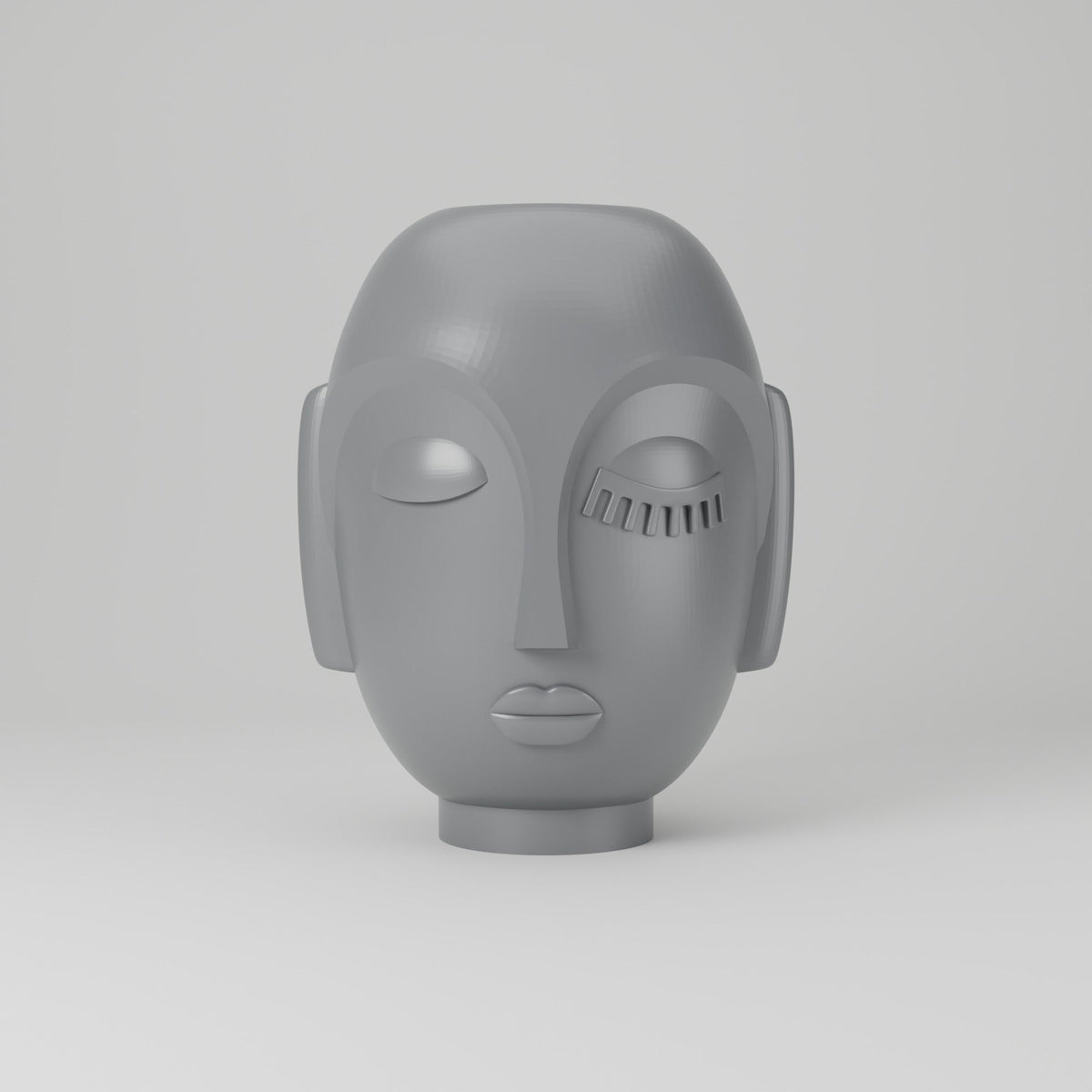 Abstract Face Vase – Modern Sculptural Head Vase - Northern Foundry