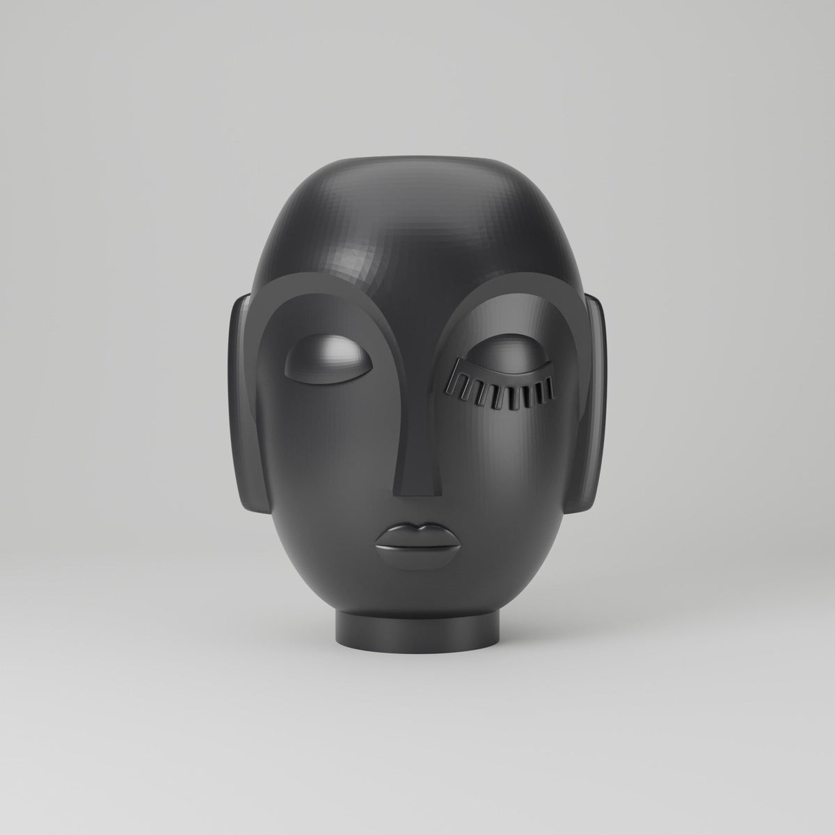 Abstract Face Vase – Modern Sculptural Head Vase - Northern Foundry