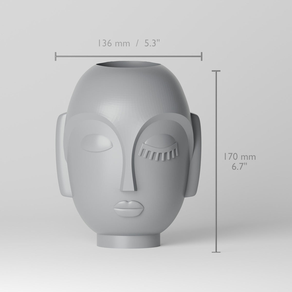 Abstract Face Vase – Modern Sculptural Head Vase - Northern Foundry