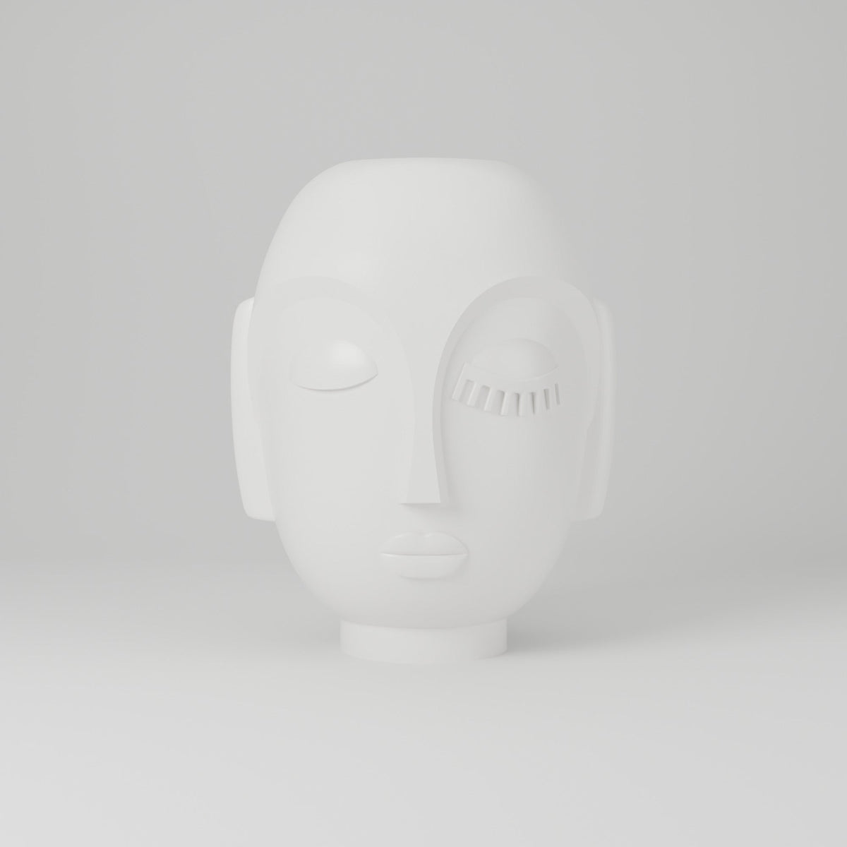 Abstract Face Vase – Modern Sculptural Head Vase - Northern Foundry