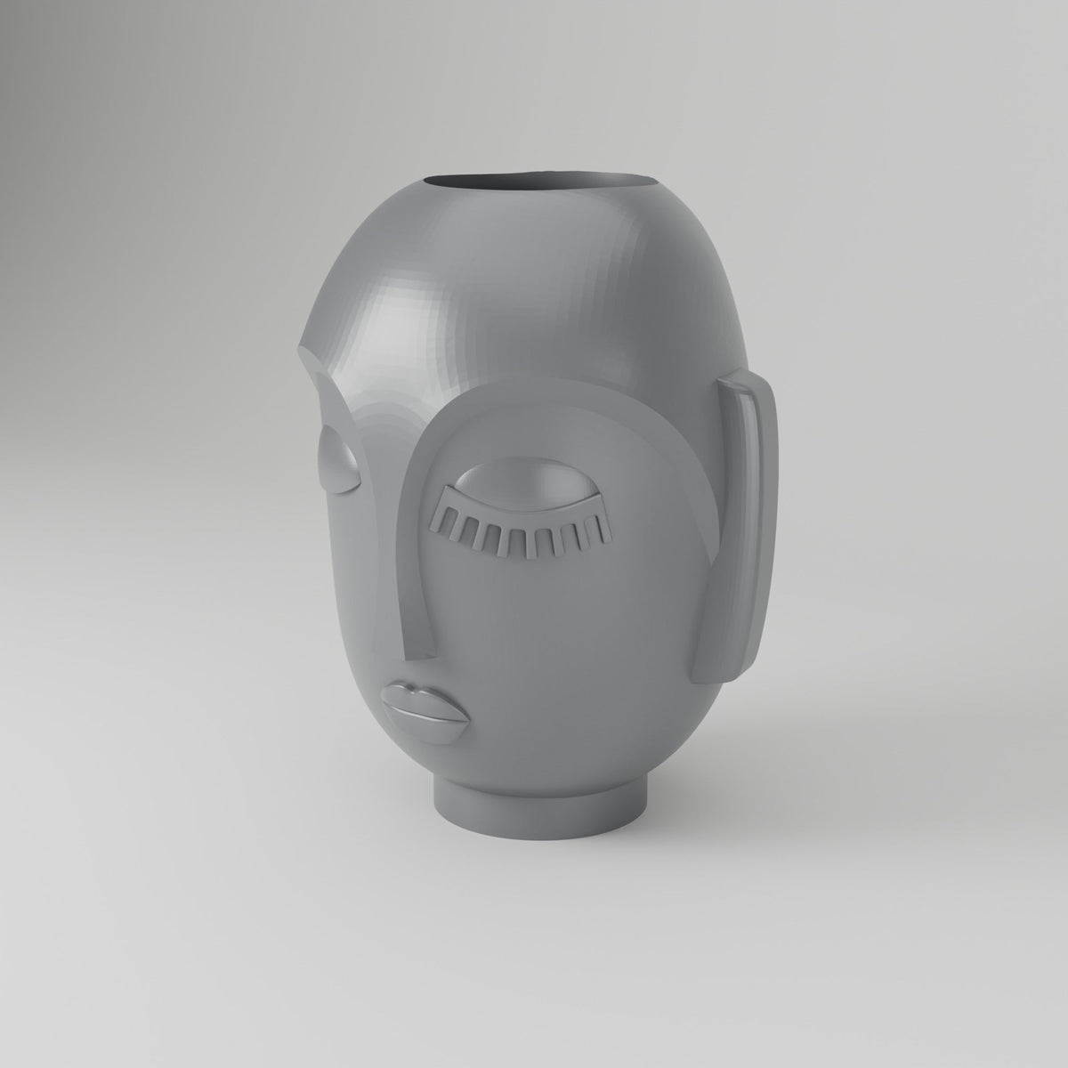 Abstract Face Vase – Modern Sculptural Head Vase - Northern Foundry
