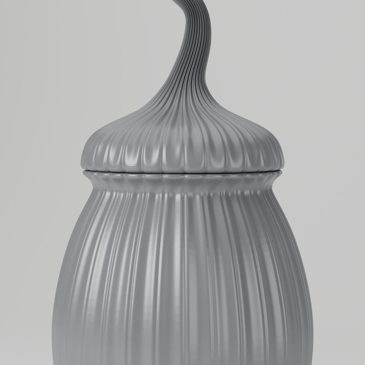 Acorn Ribbed Vase with Lid – Fall Sculptural Decor - Northern Foundry
