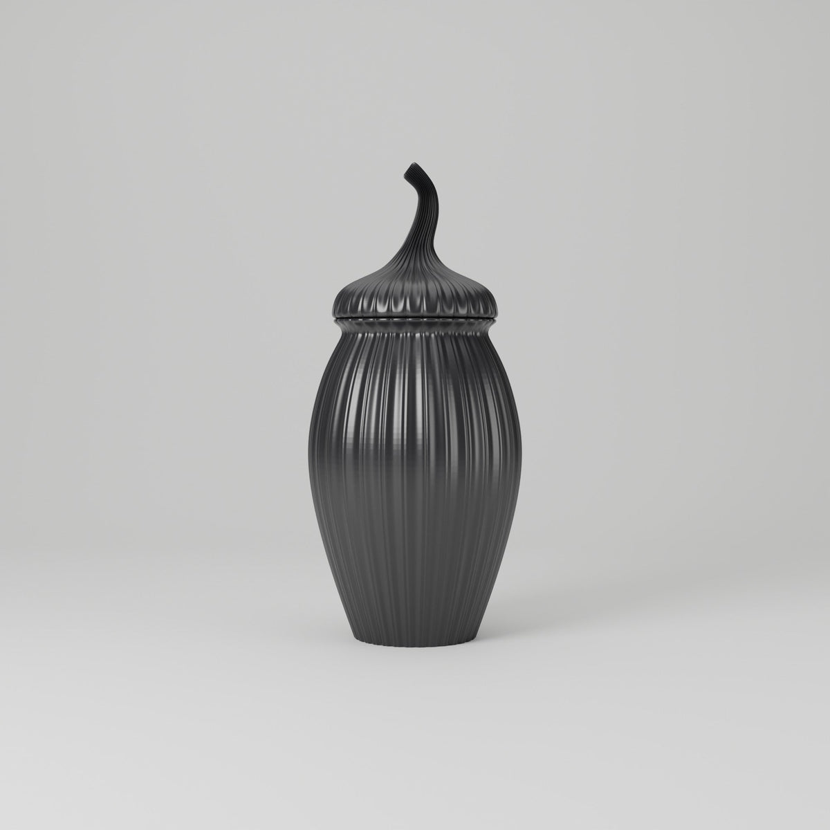 Acorn Ribbed Vase with Lid – Fall Sculptural Decor - Northern Foundry