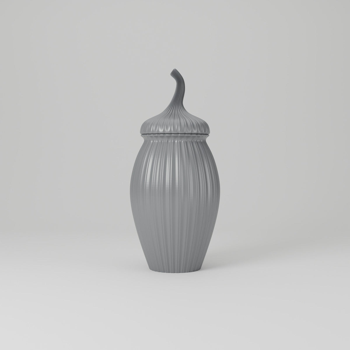 Acorn Ribbed Vase with Lid – Fall Sculptural Decor - Northern Foundry