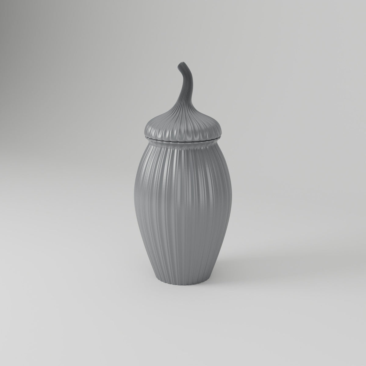 Acorn Ribbed Vase with Lid – Fall Sculptural Decor - Northern Foundry