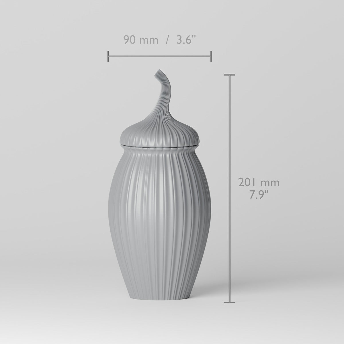 Acorn Ribbed Vase with Lid – Fall Sculptural Decor - Northern Foundry