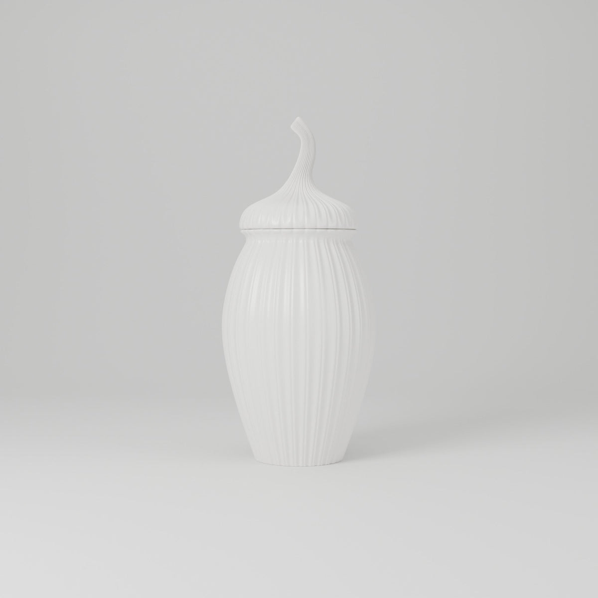 Acorn Ribbed Vase with Lid – Fall Sculptural Decor - Northern Foundry