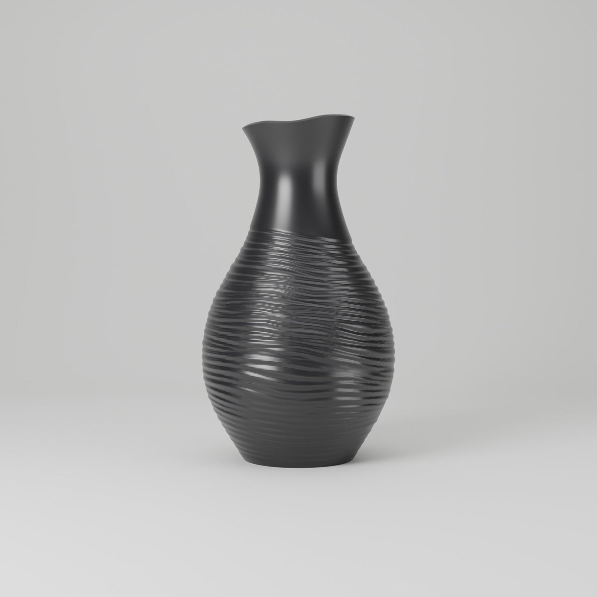 Alba Rippled Flower Vase – Modern Sculptural Vase - Northern Foundry