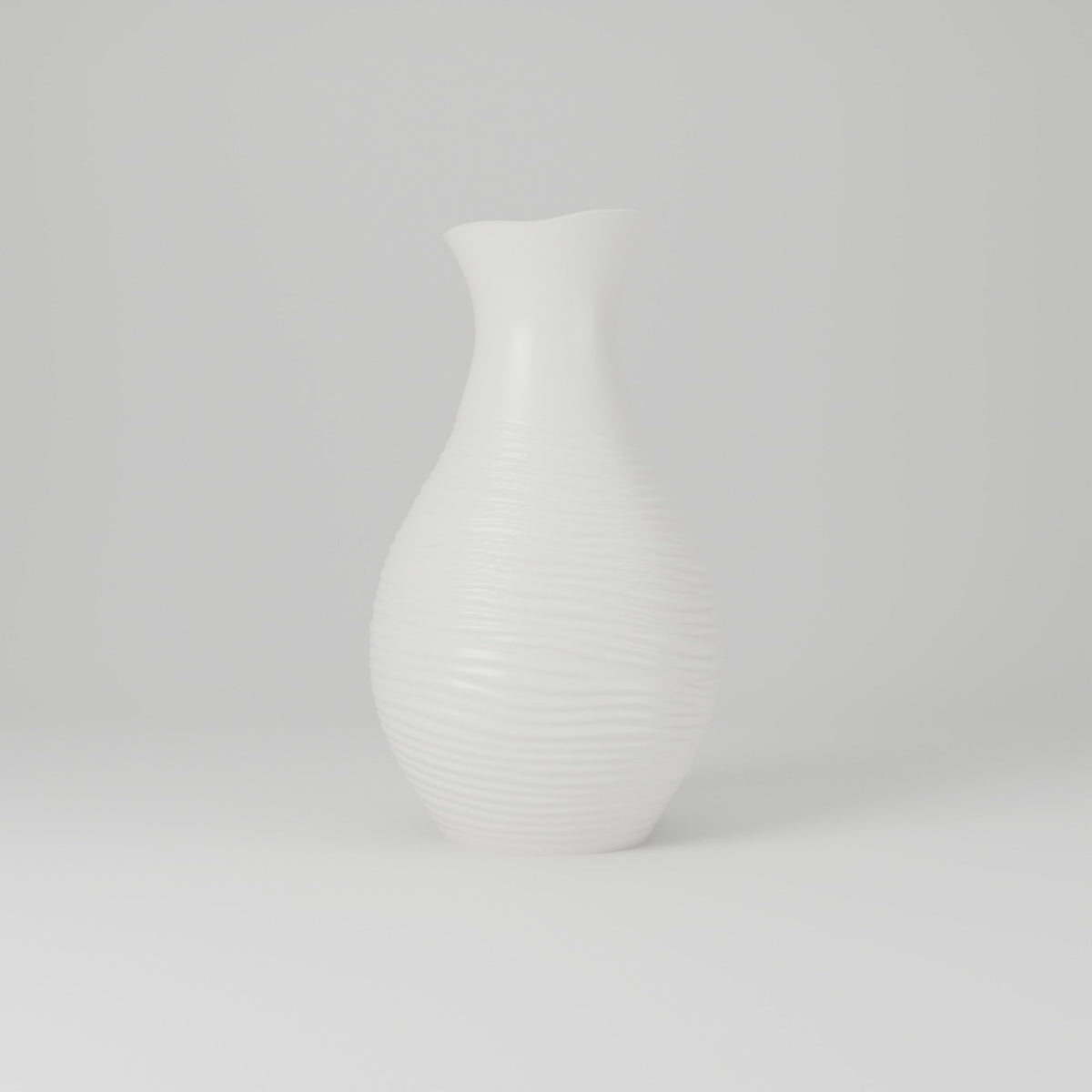 Alba Rippled Flower Vase – Modern Sculptural Vase - Northern Foundry