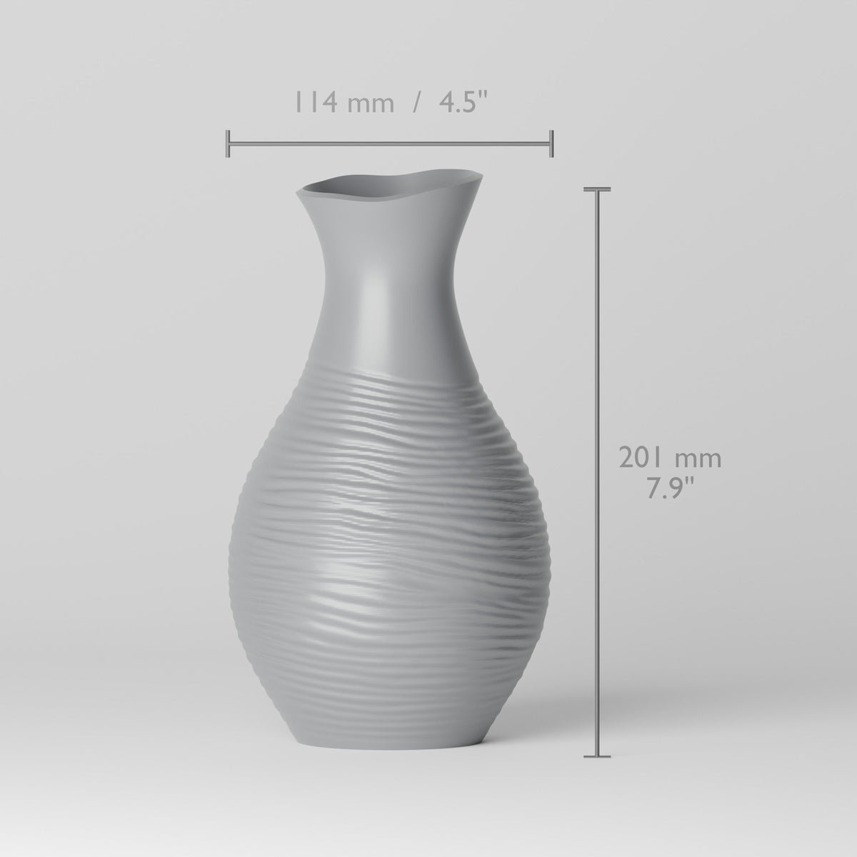 Alba Rippled Flower Vase – Modern Sculptural Vase - Northern Foundry