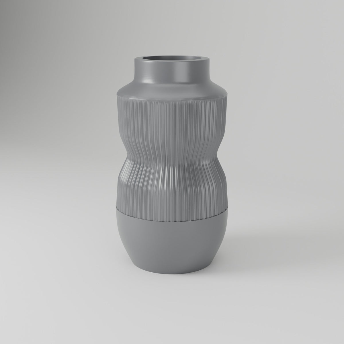 Alba Terra Ribbed Vase – Modern Sculptural Vase - Northern Foundry