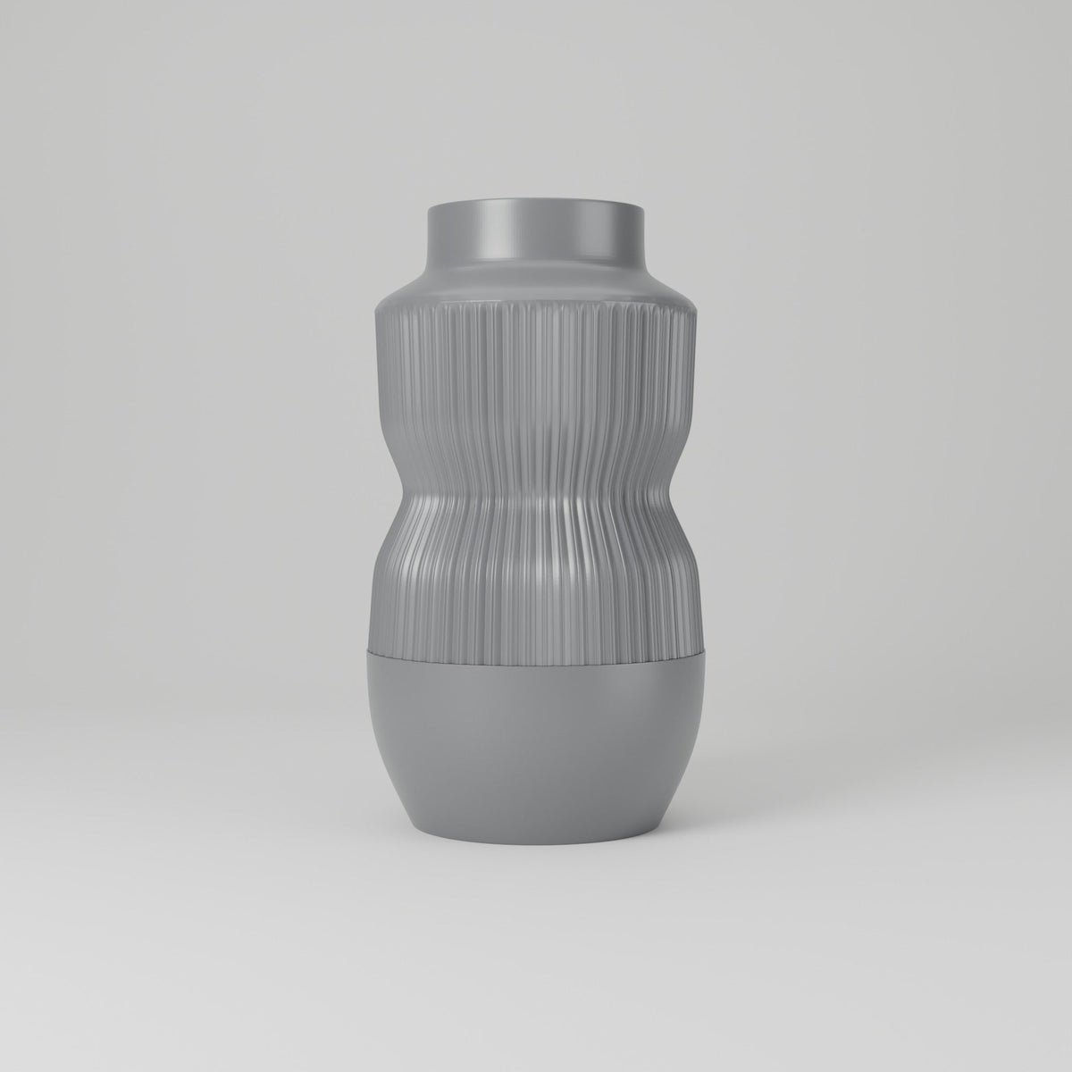 Alba Terra Ribbed Vase – Modern Sculptural Vase - Northern Foundry