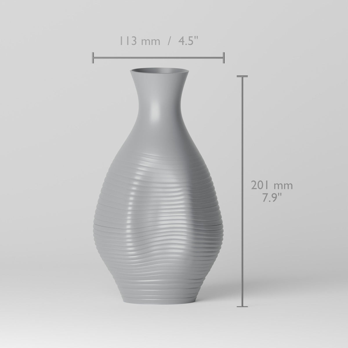 Albano Rippled Bottle Vase – Modern Sculptural Vase - Northern Foundry