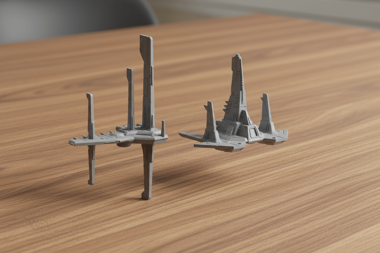 Alliance Carrier Strike Group | Terra Union Space Fleet | Heavy Carriers & Fighter Squadrons | 1:128 Scale Billion Suns Miniatures - Northern Foundry