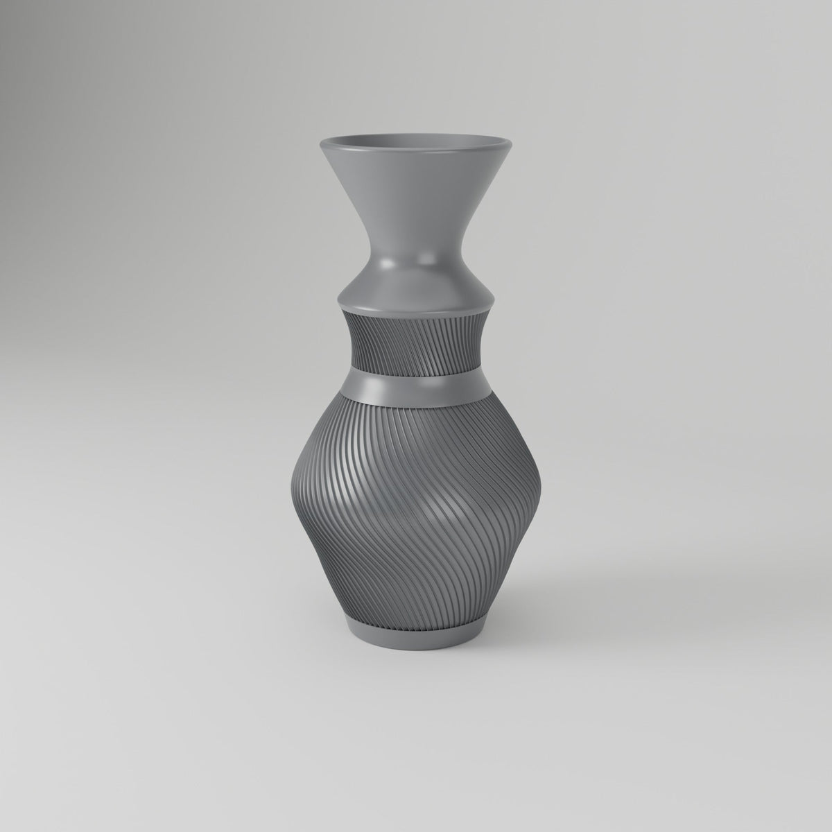 Alviano Spiral Textured Vase – Modern Sculptural Vase - Northern Foundry