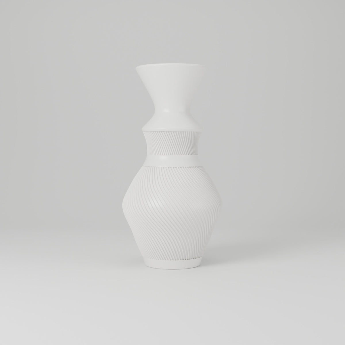 Alviano Spiral Textured Vase – Modern Sculptural Vase - Northern Foundry