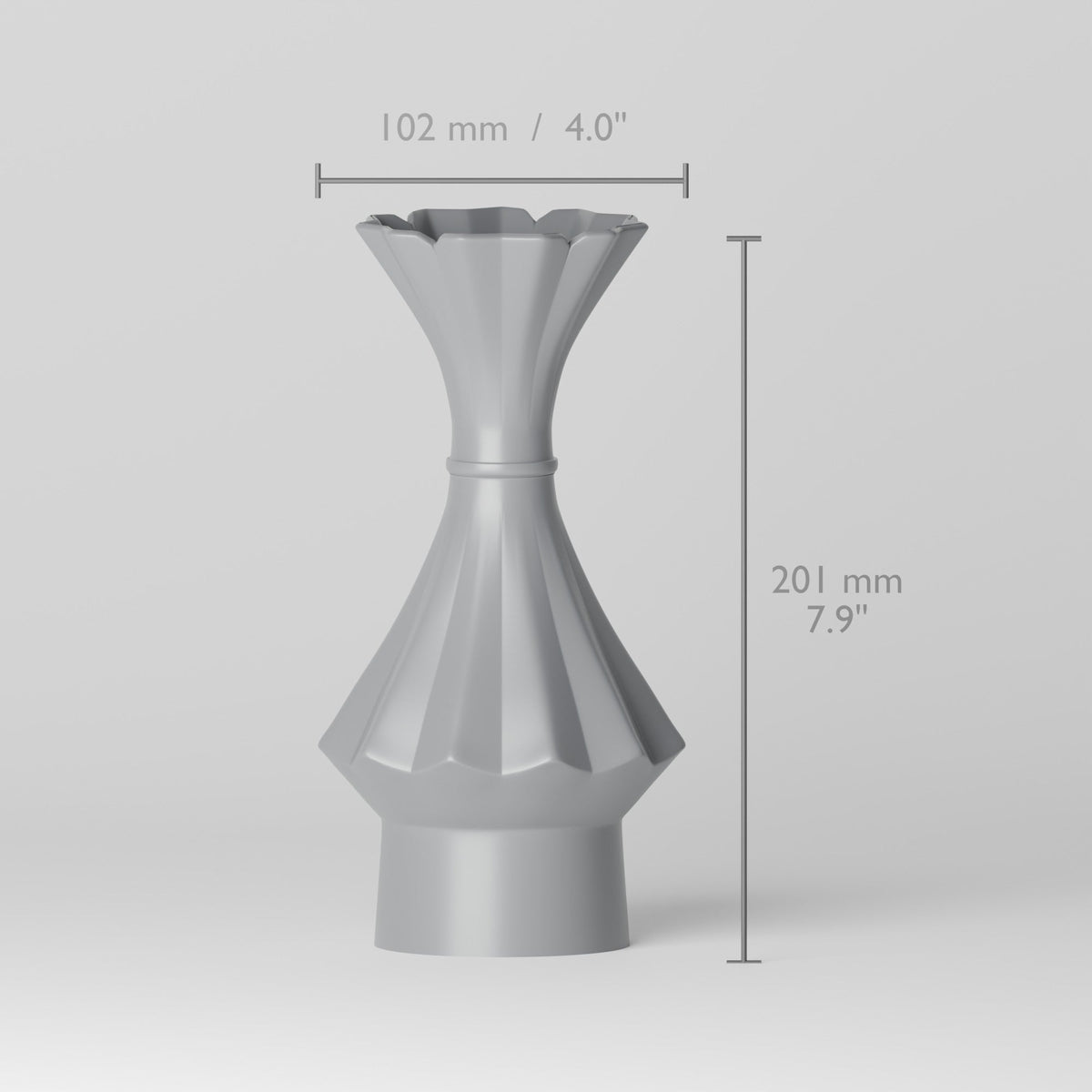 Annone Fluted Flower Vase – Modern Sculptural Vase - Northern Foundry