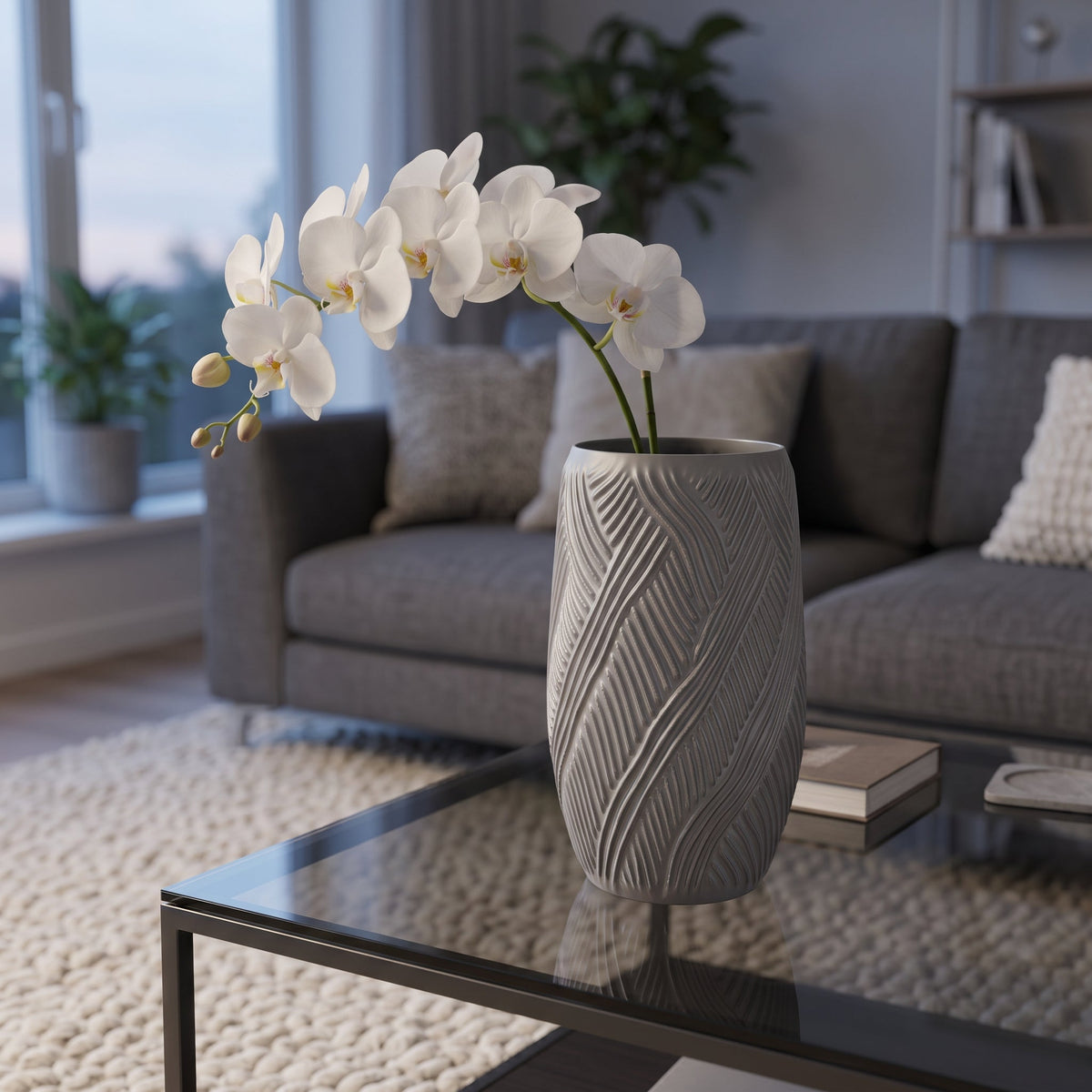 Argentera Woven Texture Vase – Modern Sculptural Vase - Northern Foundry