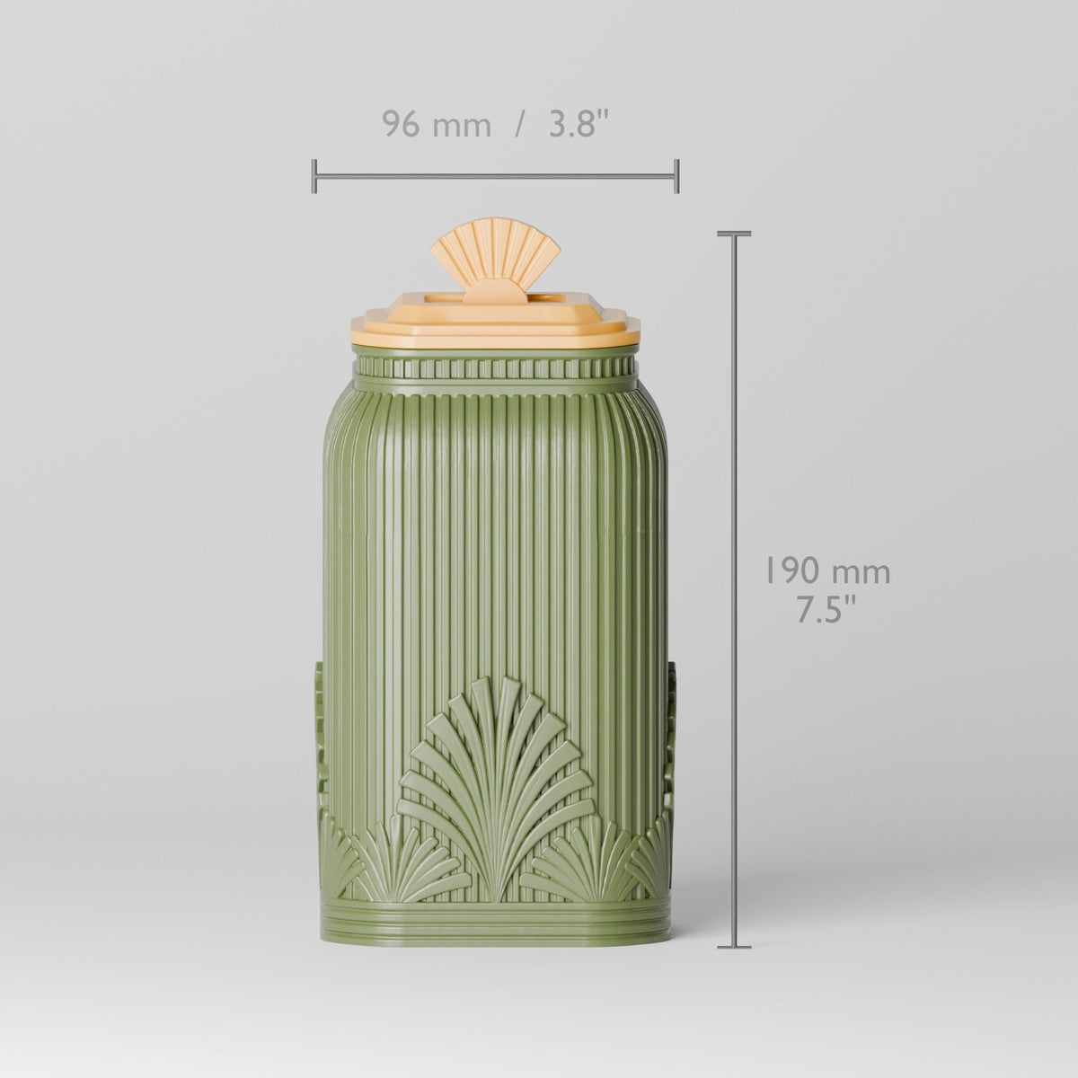 Art Deco Storage Jar with Lid – Fluted Fan Canister - Northern Foundry