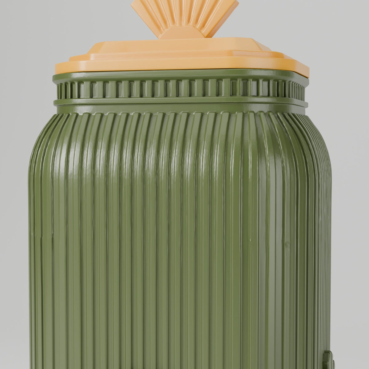 Art Deco Storage Jar with Lid – Fluted Fan Canister - Northern Foundry