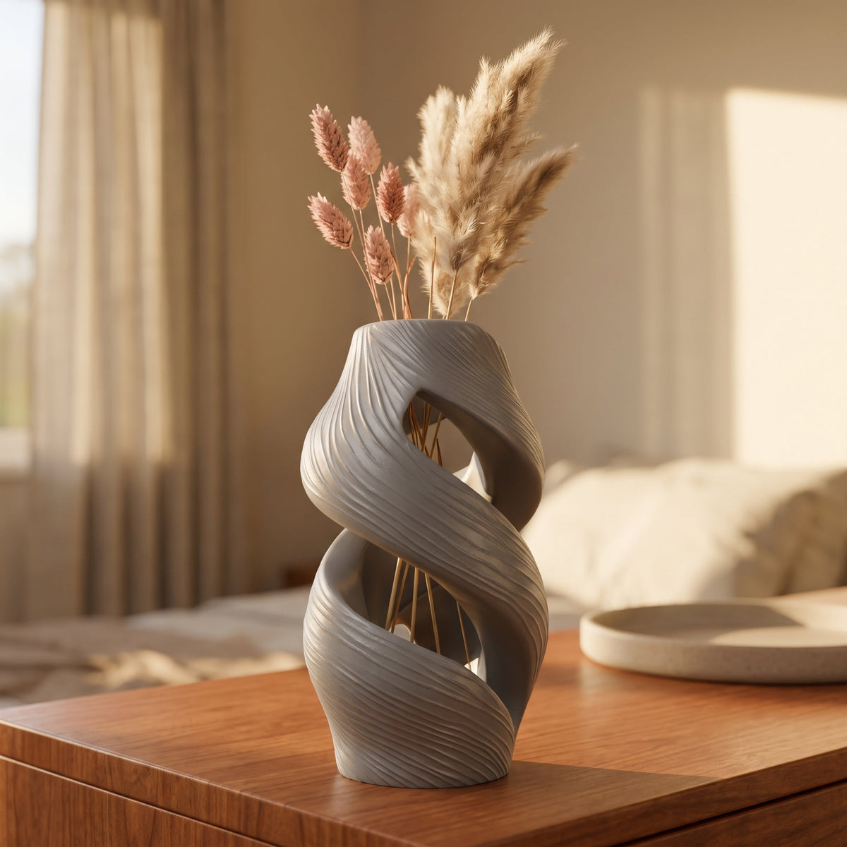 Aurora Crest Twisted Ribbon Vase – Modern Sculptural Vase - Northern Foundry