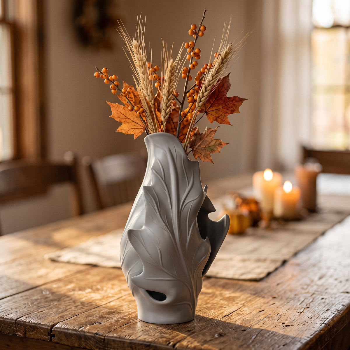 Autumn Leaf Sculptural Vase – Modern Sculptural Vase - Northern Foundry