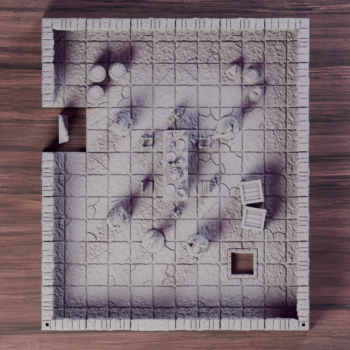 Bandit Hideout Dungeon Set with 5 Minis – Dragonlock 28mm Terrain - Northern Foundry