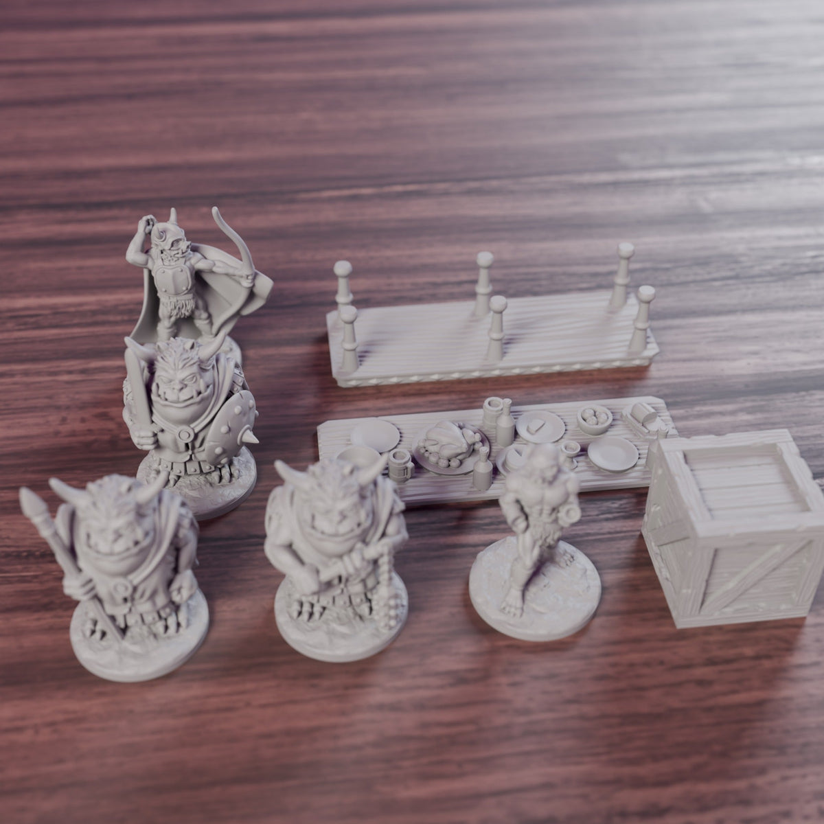 Bandit Hideout Dungeon Set with 5 Minis – Dragonlock 28mm Terrain - Northern Foundry