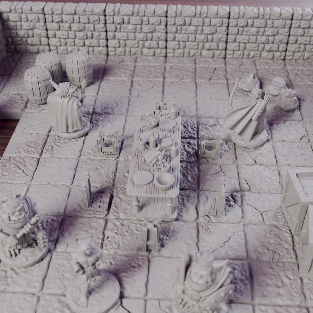 Bandit Hideout Dungeon Set with 5 Minis – Dragonlock 28mm Terrain - Northern Foundry