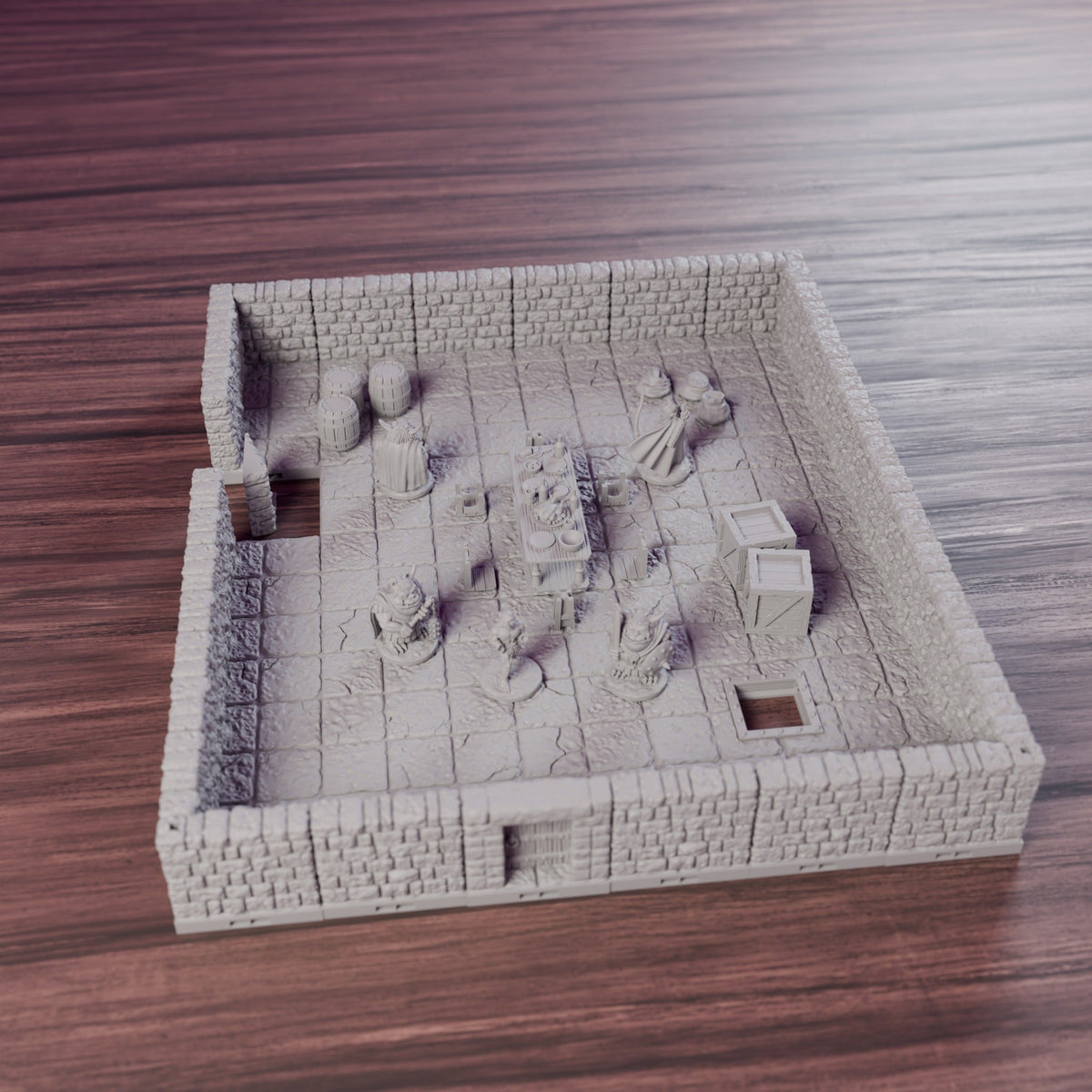 Bandit Hideout Dungeon Set with 5 Minis – Dragonlock 28mm Terrain - Northern Foundry