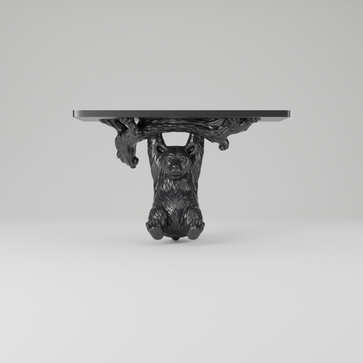 Bear Wall Shelf – Bear Cub Hanging from a Branch Shelf - Northern Foundry