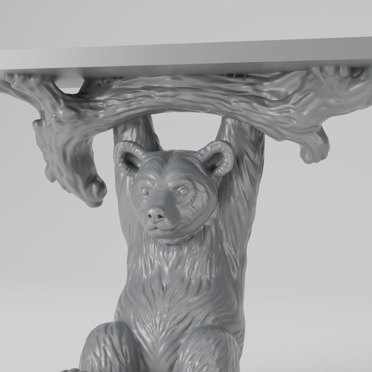 Bear Wall Shelf – Bear Cub Hanging from a Branch Shelf - Northern Foundry