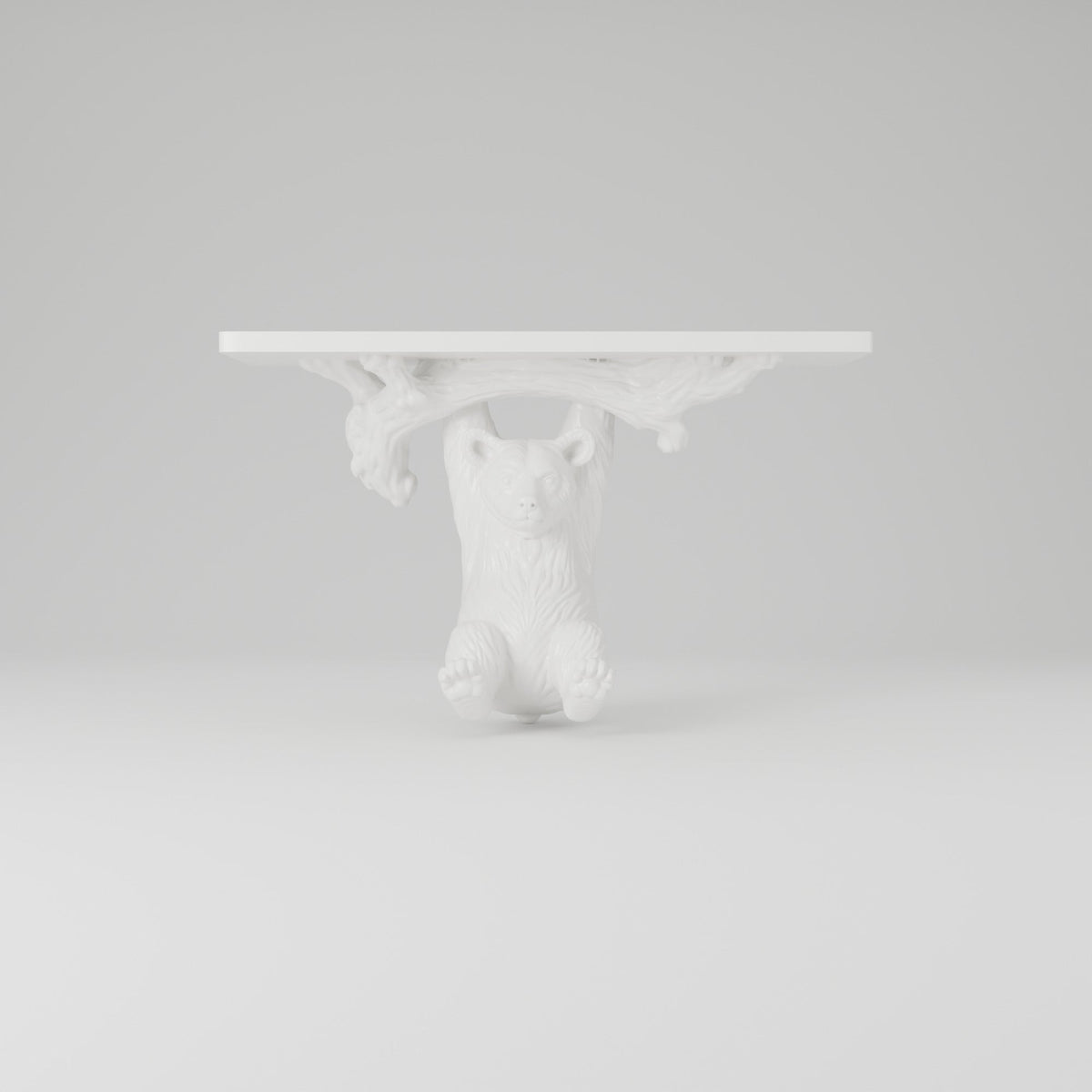 Bear Wall Shelf – Bear Cub Hanging from a Branch Shelf - Northern Foundry