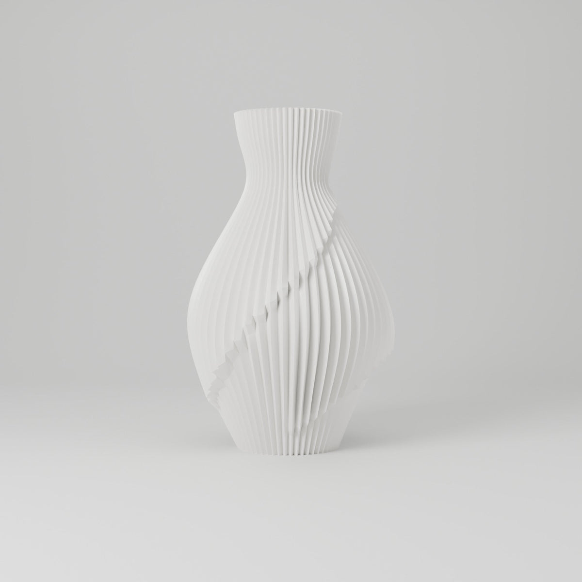 Bellvalier Twisted Ribbed Vase – Modern Sculptural Vase - Northern Foundry