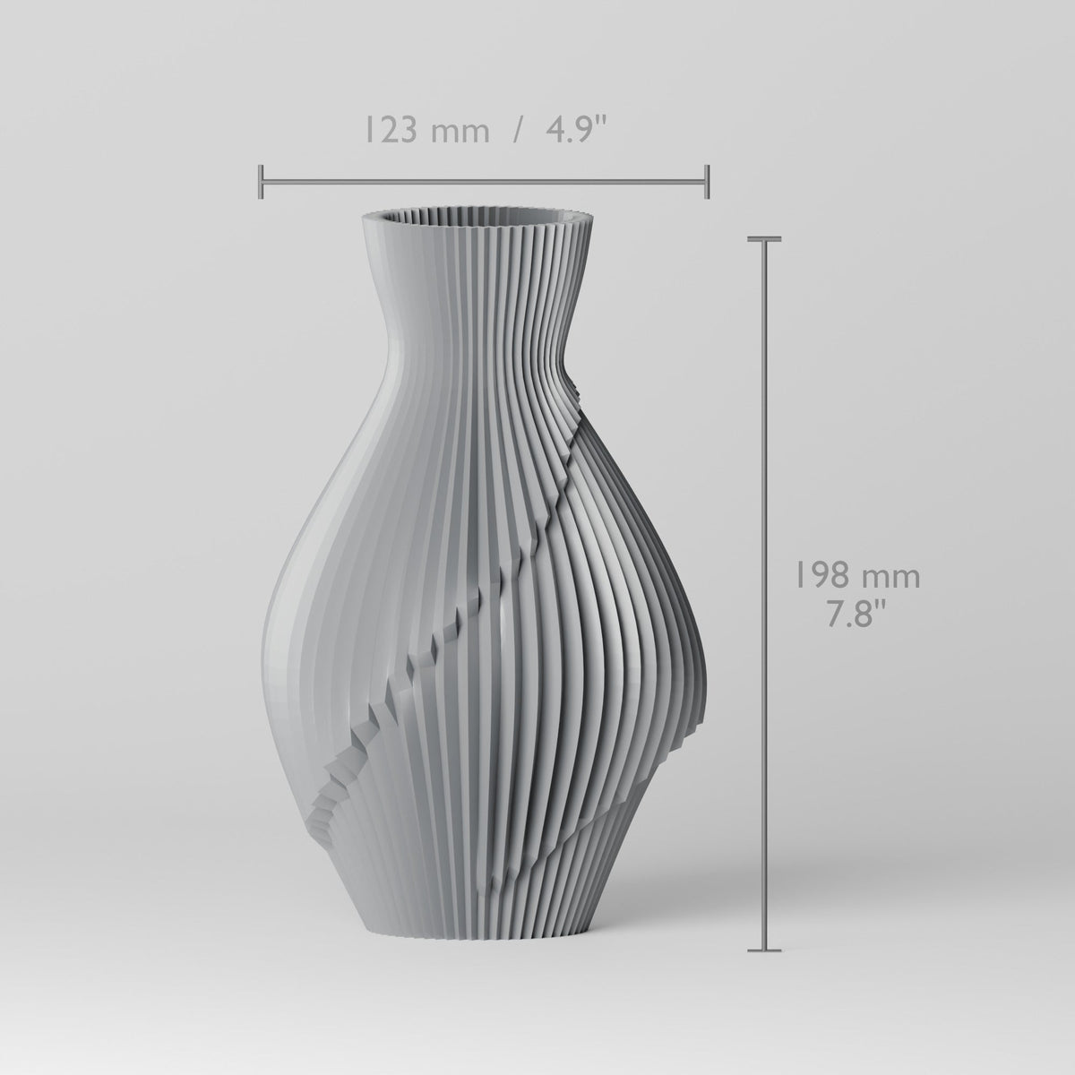 Bellvalier Twisted Ribbed Vase – Modern Sculptural Vase - Northern Foundry