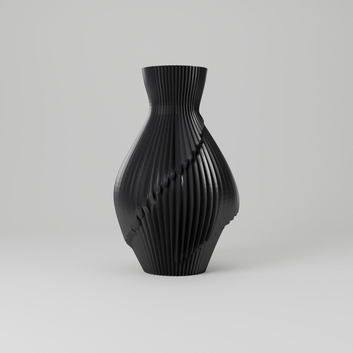 Bellvalier Twisted Ribbed Vase – Modern Sculptural Vase - Northern Foundry