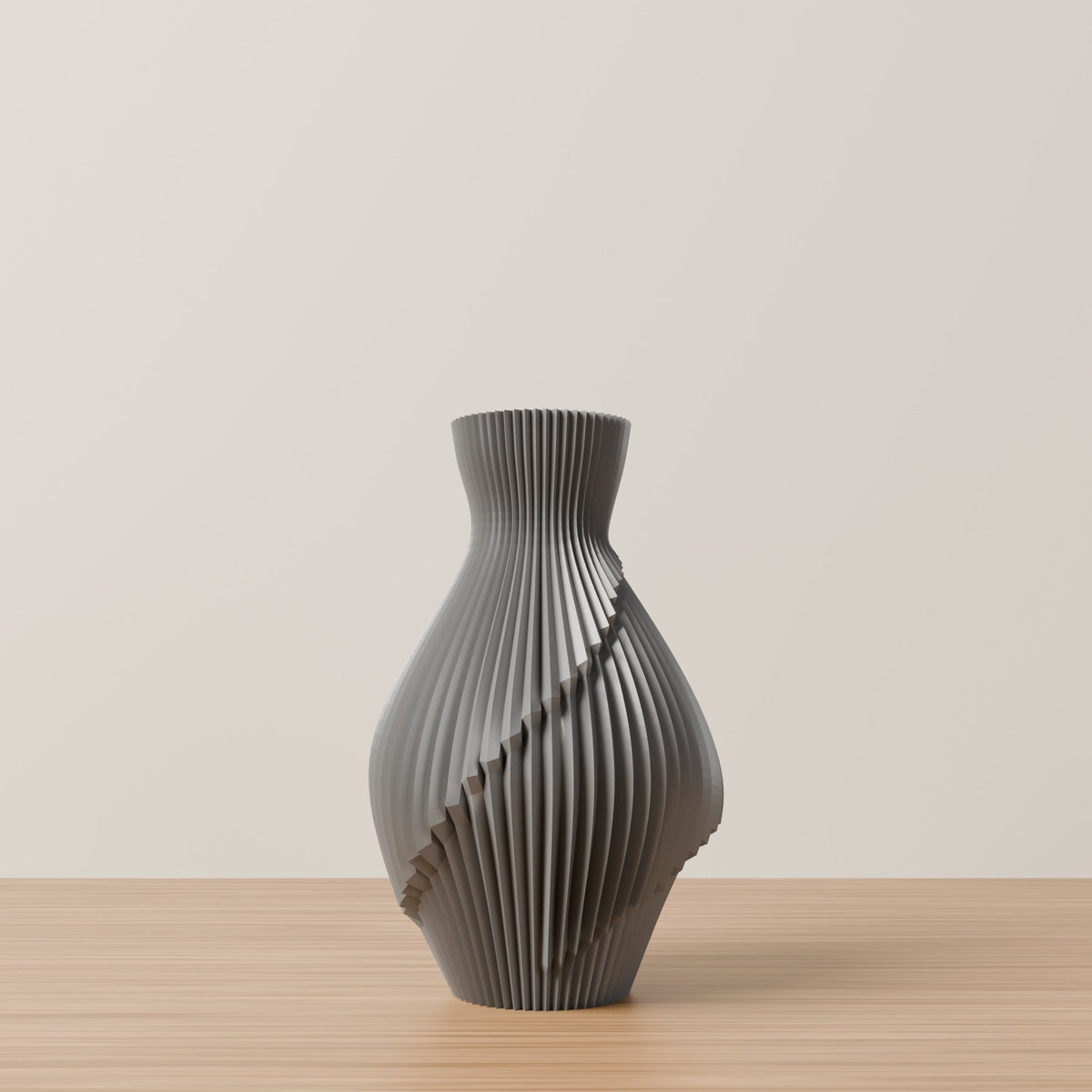 Bellvalier Twisted Ribbed Vase – Modern Sculptural Vase - Northern Foundry