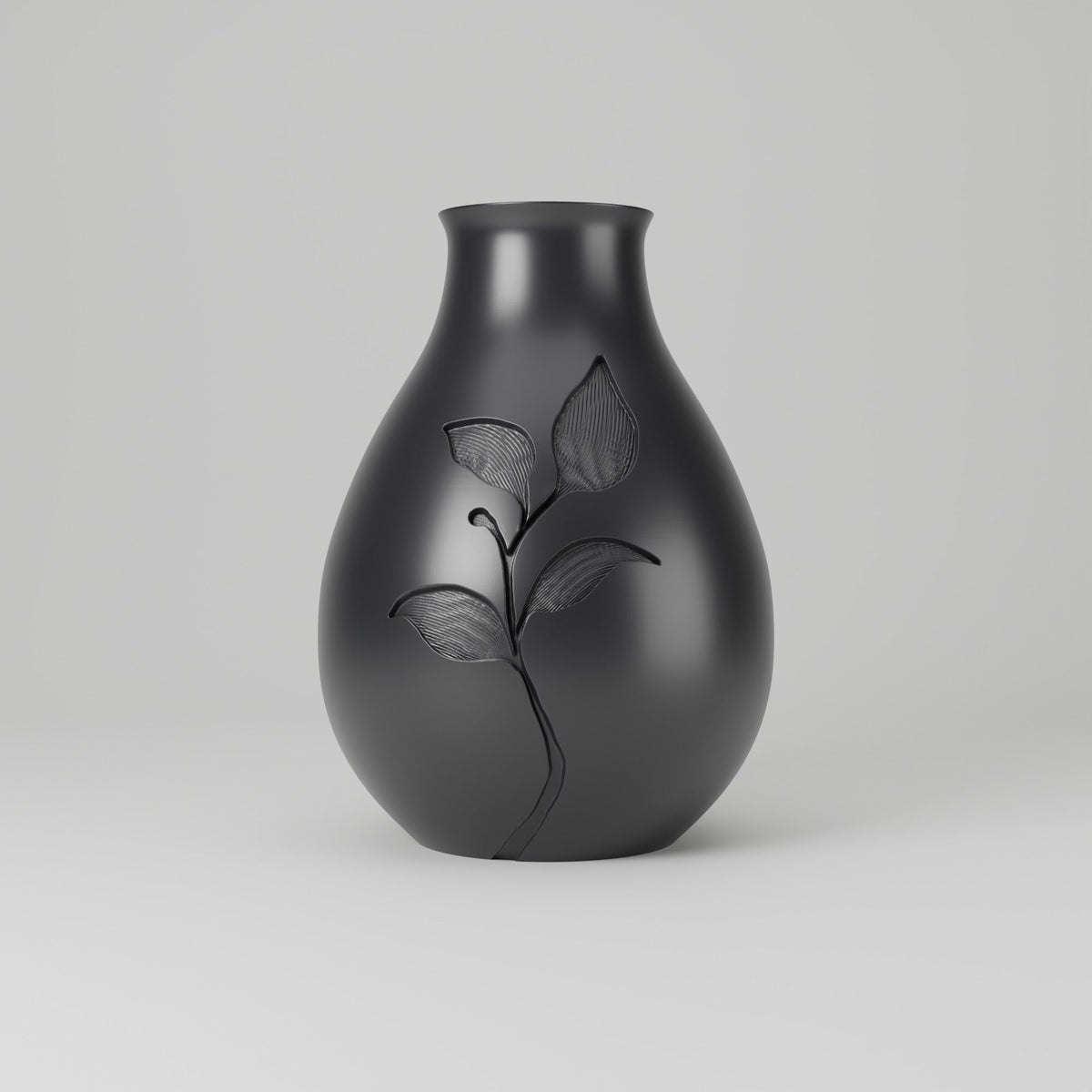 Blossom Bloom Leaf Relief Flower Vase – Modern Sculptural Vase - Northern Foundry