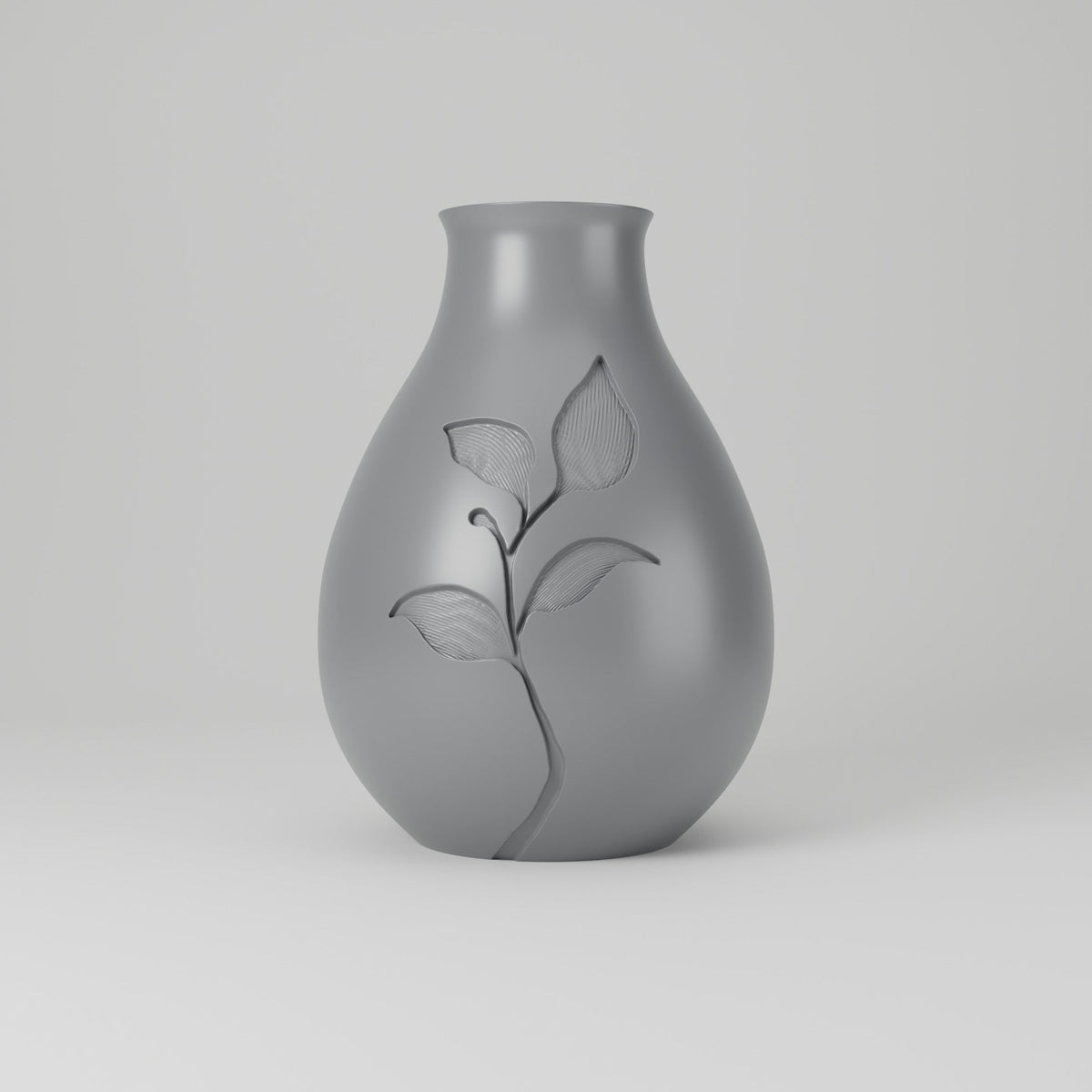 Blossom Bloom Leaf Relief Flower Vase – Modern Sculptural Vase - Northern Foundry