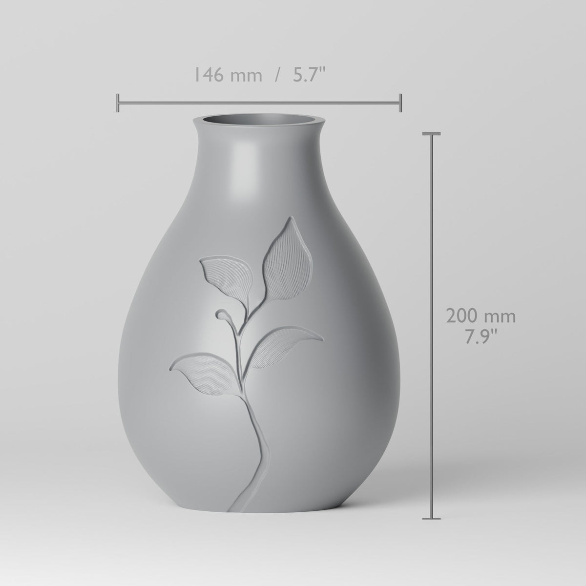 Blossom Bloom Leaf Relief Flower Vase – Modern Sculptural Vase - Northern Foundry