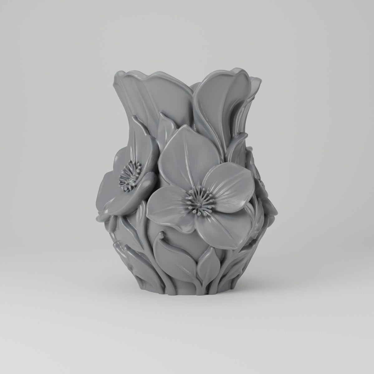 Blossom Relief Floral Vase – Modern Sculptural Vase - Northern Foundry
