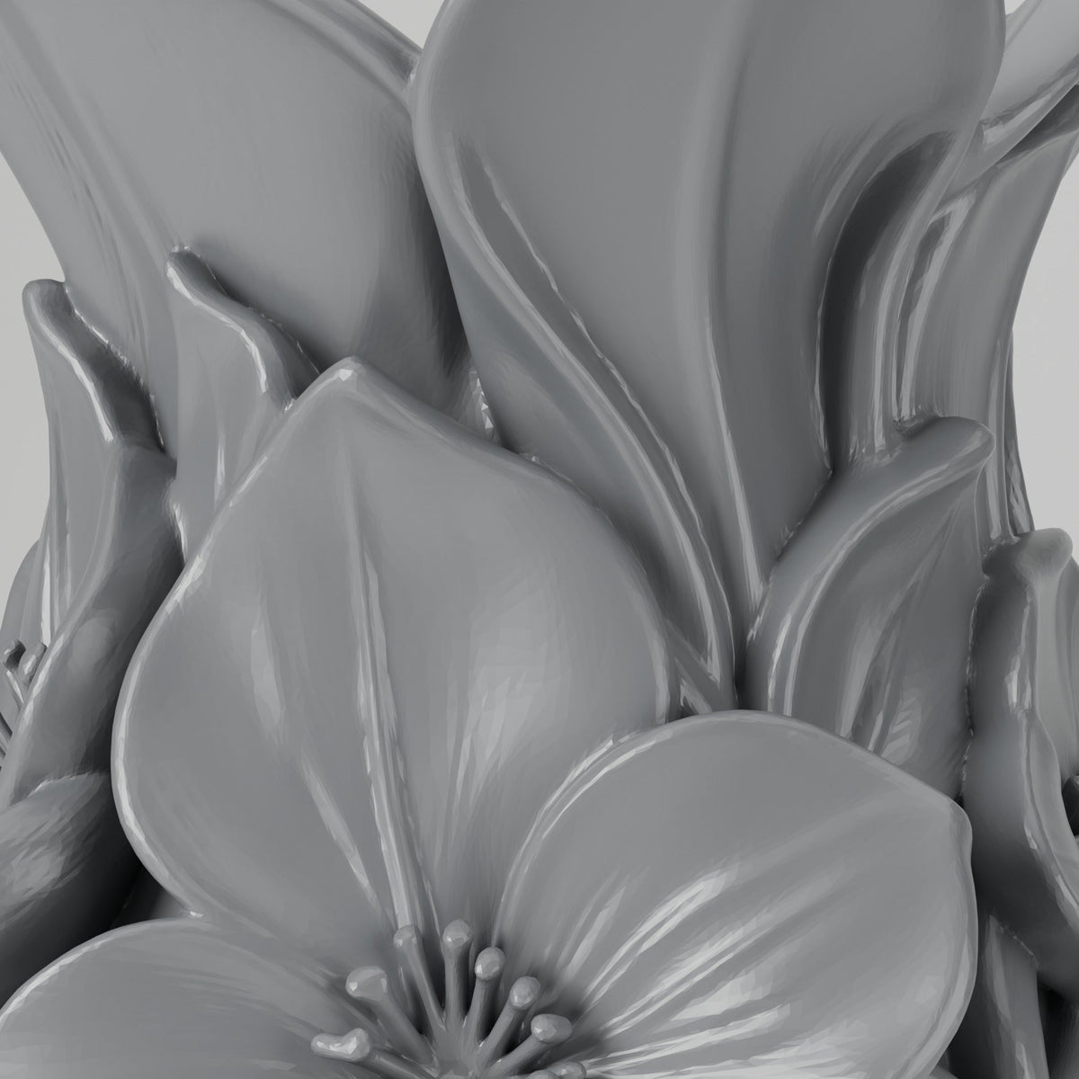 Blossom Relief Floral Vase – Modern Sculptural Vase - Northern Foundry