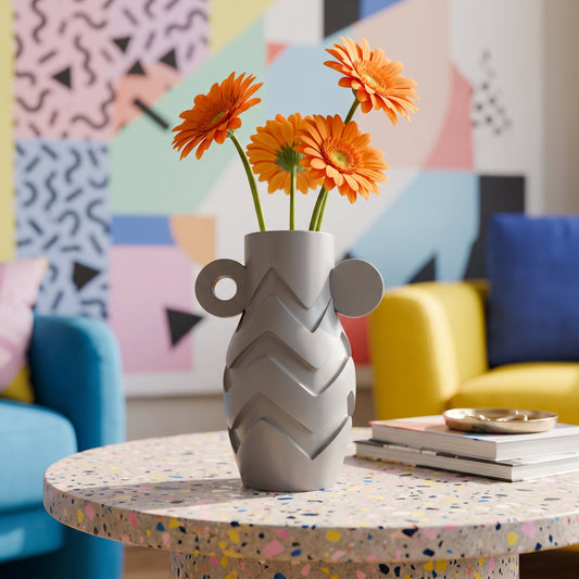 Bolt Curve Zigzag Vase – Modern Sculptural Vase - Northern Foundry