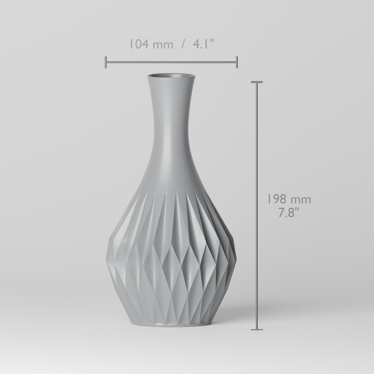Bracciano Faceted Bottle Vase – Modern Sculptural Vase - Northern Foundry