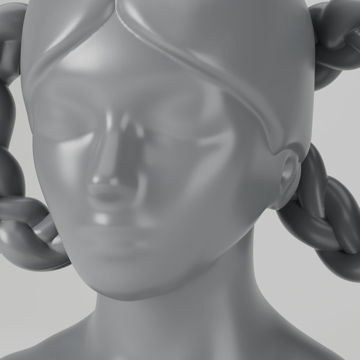 Braided Girl Vase – Sculpted Bust Flower Vase with Looped Braids - Northern Foundry