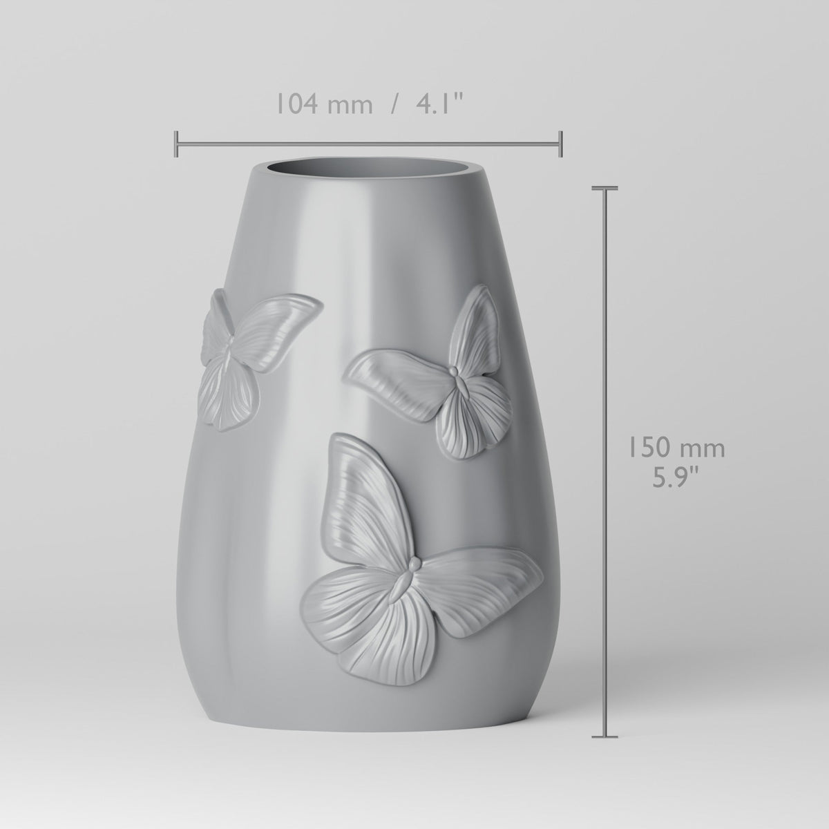 Butterfly Relief Vase – Modern Sculptural Vase - Northern Foundry