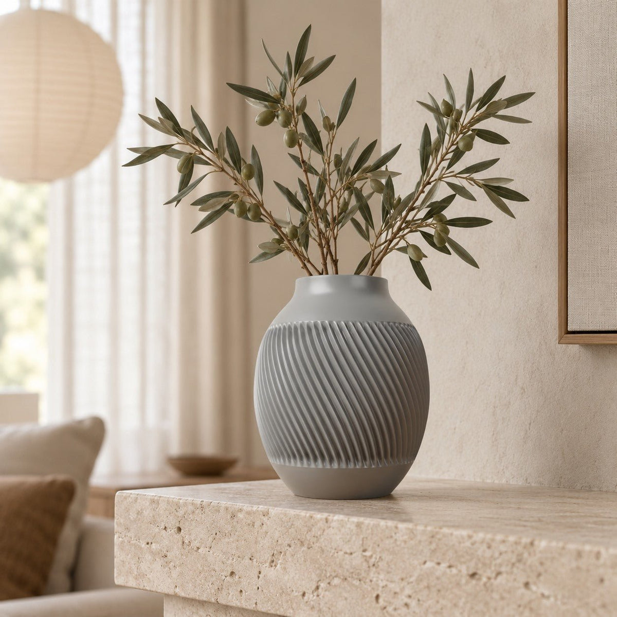 Caldonazzo Ribbed Vase – Modern Sculptural Vase - Northern Foundry