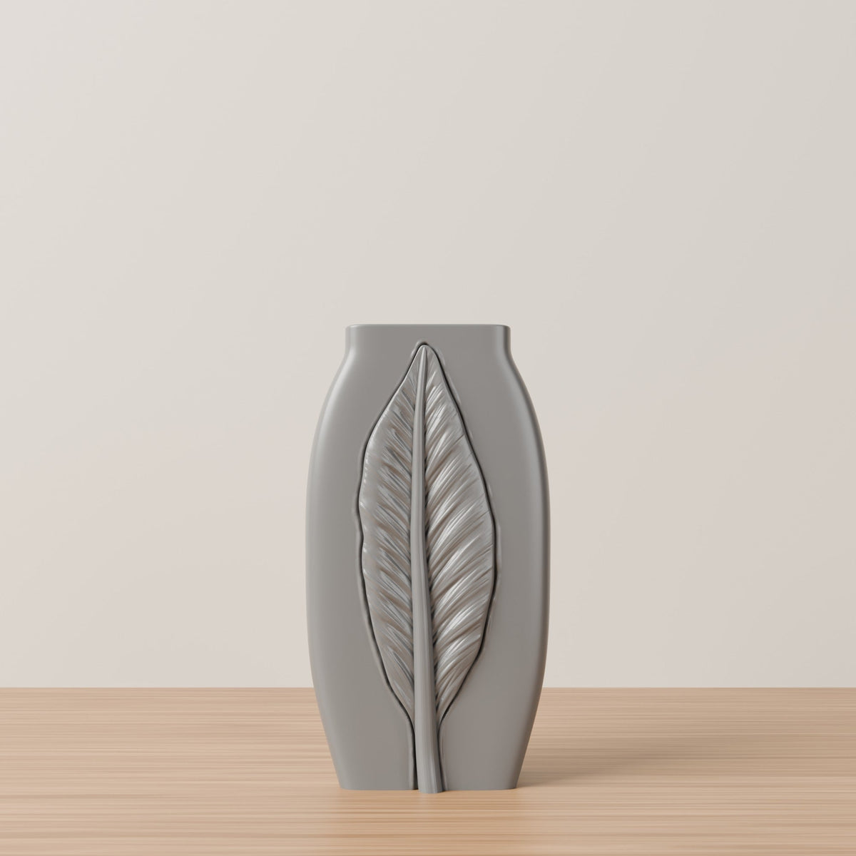 Calma Leaf Relief Vase – Modern Sculptural Vase - Northern Foundry