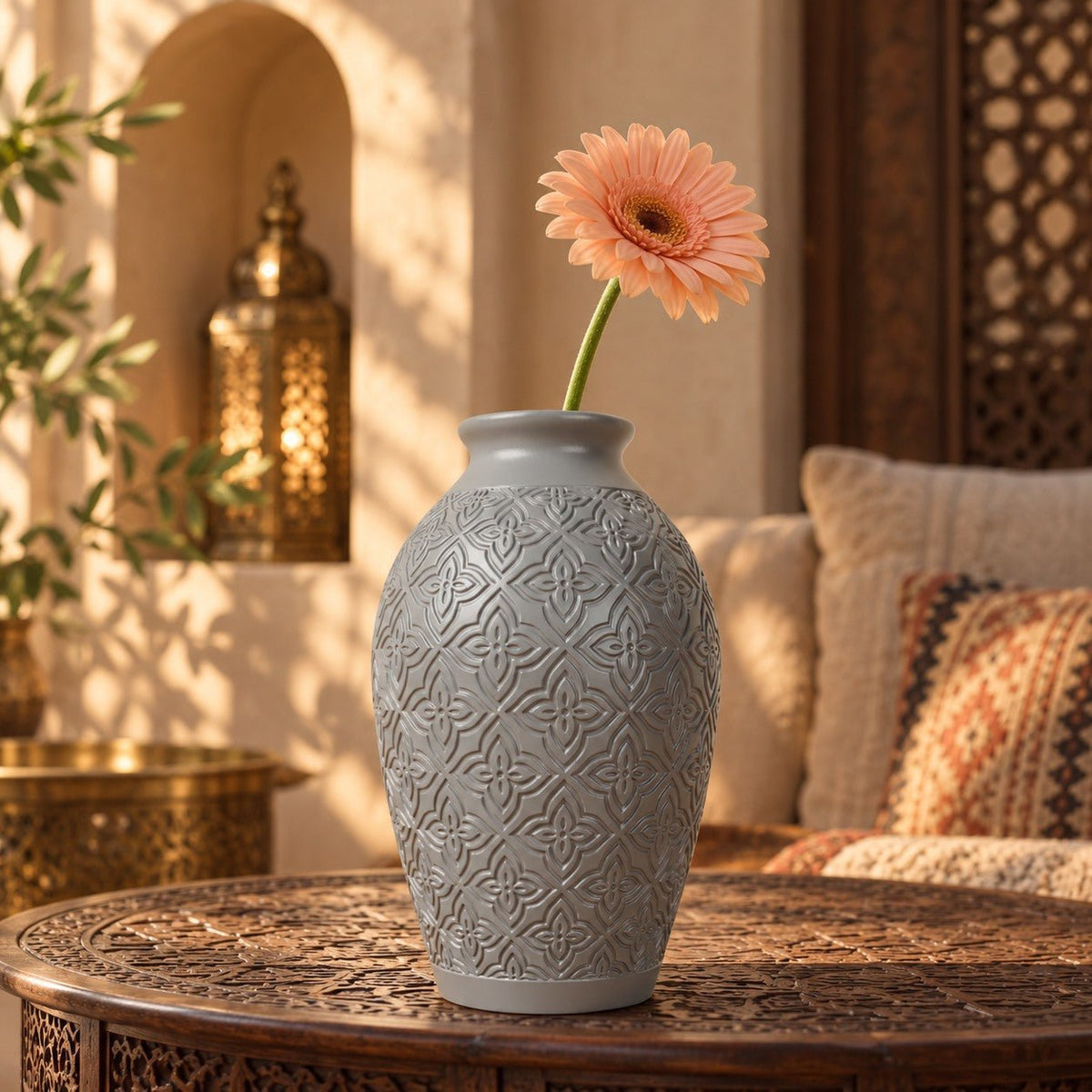Casablanca Carved Vase – Modern Sculptural Vase - Northern Foundry