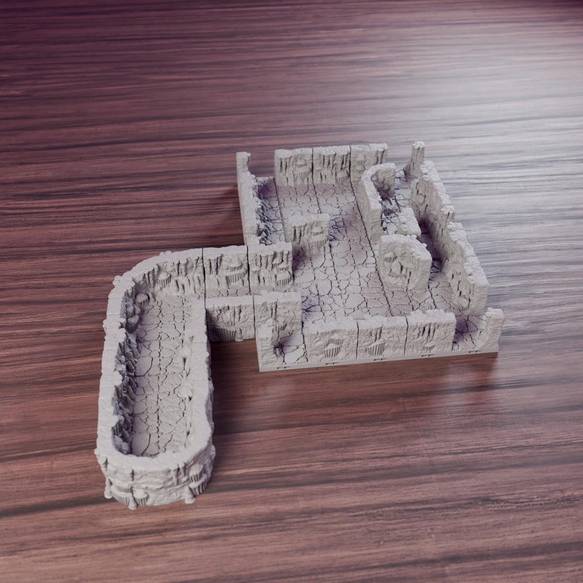 Cavern Starter Cave & Winding Tunnel, assembled set on a wooden table
